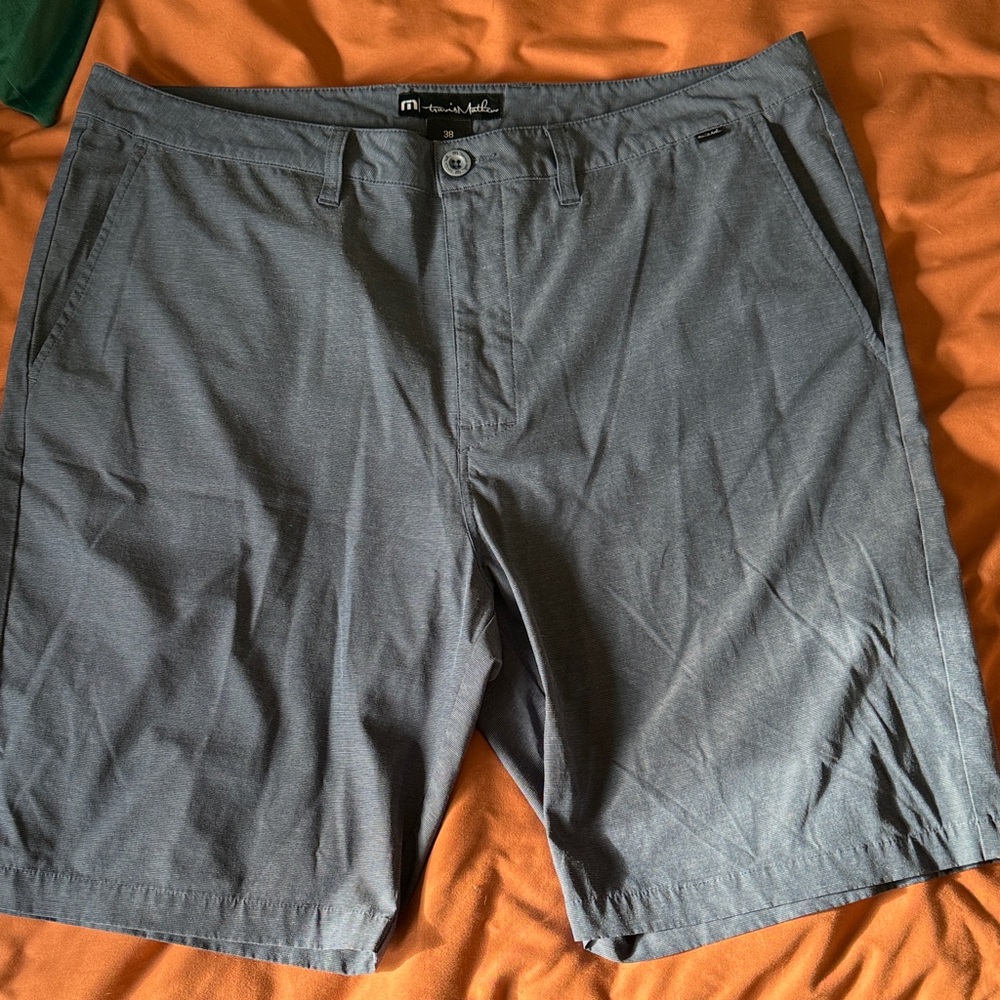 Travis Mathew Blue Flat Front Shorts